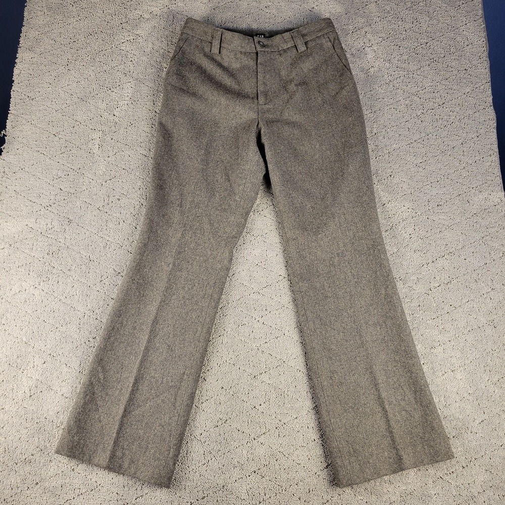 VTG Gap Pants Womens 8 Gray Wool Blend Flared Mid Rise Y2K Business Casual